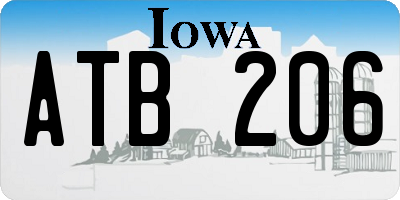 IA license plate ATB206