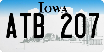 IA license plate ATB207