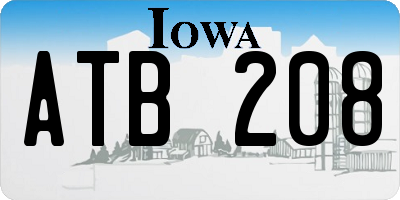 IA license plate ATB208