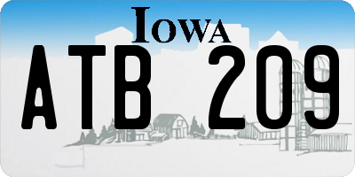 IA license plate ATB209