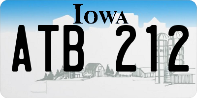 IA license plate ATB212
