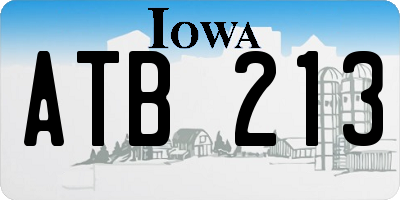 IA license plate ATB213
