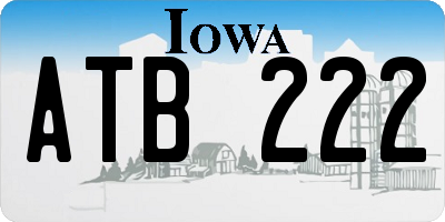 IA license plate ATB222