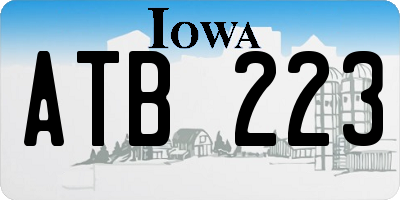 IA license plate ATB223