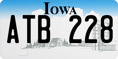 IA license plate ATB228