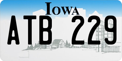 IA license plate ATB229