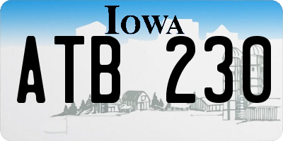 IA license plate ATB230