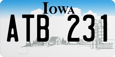 IA license plate ATB231