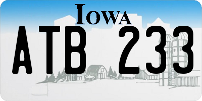 IA license plate ATB233