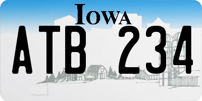 IA license plate ATB234