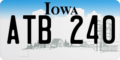 IA license plate ATB240