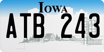 IA license plate ATB243