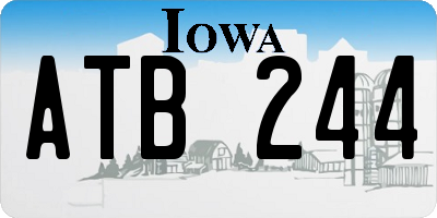 IA license plate ATB244