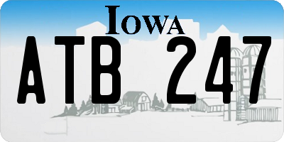 IA license plate ATB247