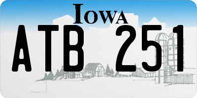 IA license plate ATB251