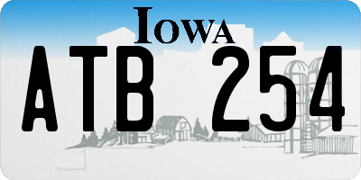 IA license plate ATB254