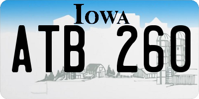 IA license plate ATB260