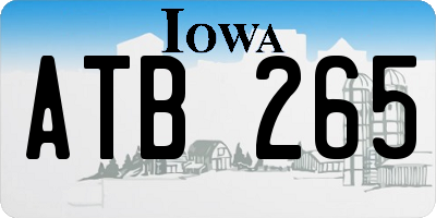 IA license plate ATB265