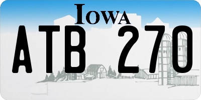 IA license plate ATB270