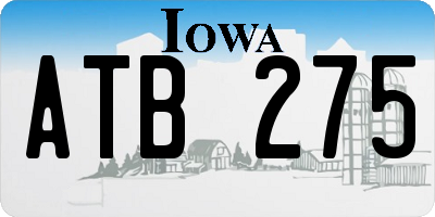 IA license plate ATB275
