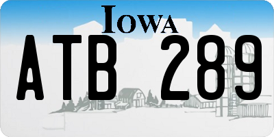 IA license plate ATB289