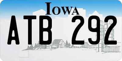 IA license plate ATB292