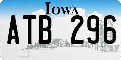 IA license plate ATB296