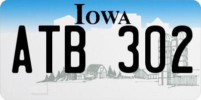 IA license plate ATB302
