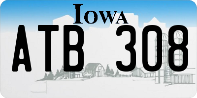 IA license plate ATB308