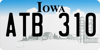 IA license plate ATB310