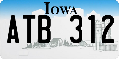 IA license plate ATB312