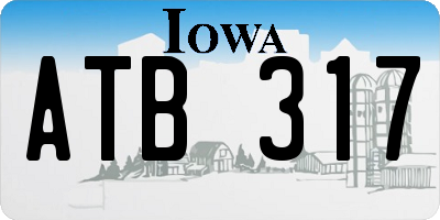 IA license plate ATB317