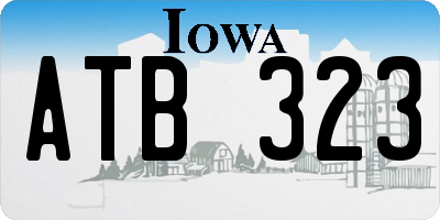 IA license plate ATB323