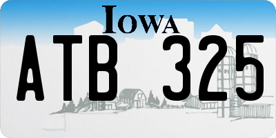 IA license plate ATB325