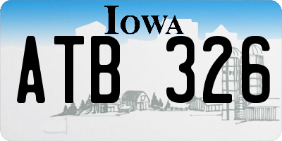 IA license plate ATB326