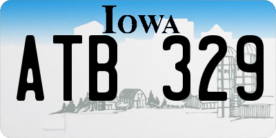 IA license plate ATB329