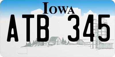 IA license plate ATB345