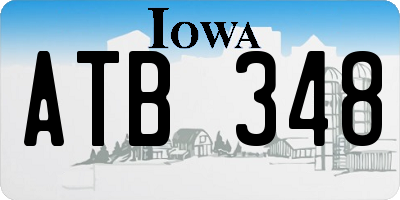 IA license plate ATB348