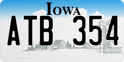 IA license plate ATB354