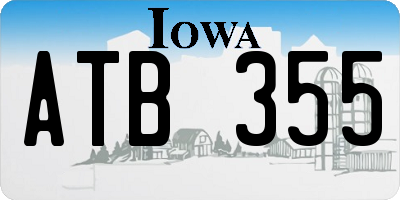 IA license plate ATB355