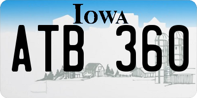 IA license plate ATB360