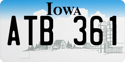 IA license plate ATB361