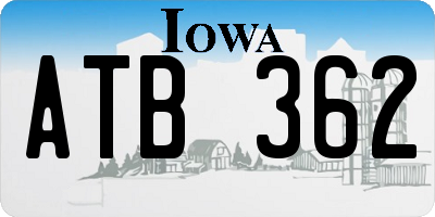 IA license plate ATB362