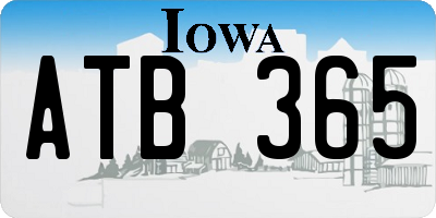 IA license plate ATB365