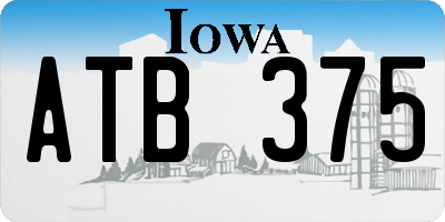 IA license plate ATB375