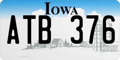 IA license plate ATB376