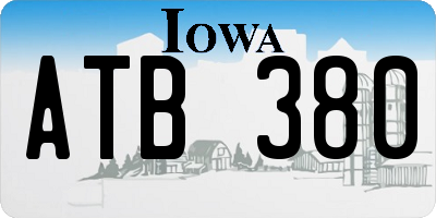 IA license plate ATB380