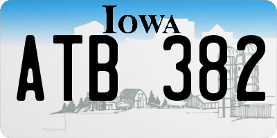 IA license plate ATB382