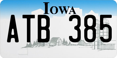 IA license plate ATB385
