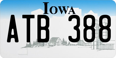 IA license plate ATB388